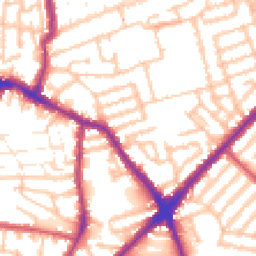 Daytime road noise heatmap for E13 0BQ