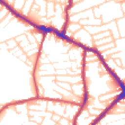 Daytime road noise heatmap for E13 0BZ