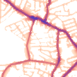 Daytime road noise heatmap for E13 0DA