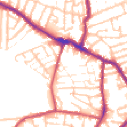 Daytime road noise heatmap for E13 0DF