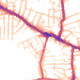 Daytime road noise heatmap for E13 0DN