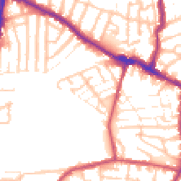 Daytime road noise heatmap for E13 0DP