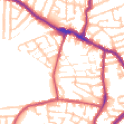 Daytime road noise heatmap for E13 0DQ