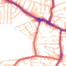 Daytime road noise heatmap for E13 0DW