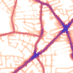 Daytime road noise heatmap for E13 0EE