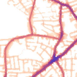 Daytime road noise heatmap for E13 0ET