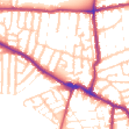 Daytime road noise heatmap for E13 0LD