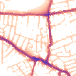 Daytime road noise heatmap for E13 0NG