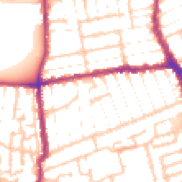 Daytime road noise heatmap for E13 0QB