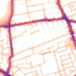 Daytime road noise heatmap for E13 0QF
