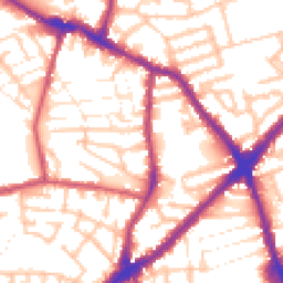 Daytime road noise heatmap for E13 8AT