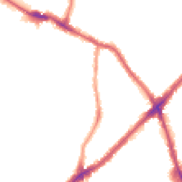 Night-time road noise heatmap for E13 8AT
