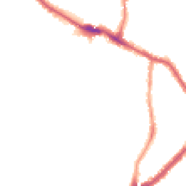 Night-time road noise heatmap for E13 8BA