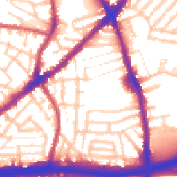 Daytime road noise heatmap for E13 8BF