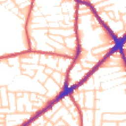 Daytime road noise heatmap for E13 8BN