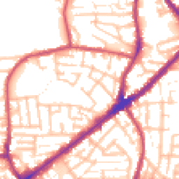 Daytime road noise heatmap for E13 8BX