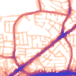 Daytime road noise heatmap for E13 8DF