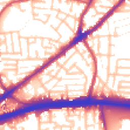 Daytime road noise heatmap for E13 8HU
