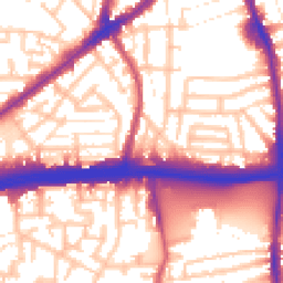 Daytime road noise heatmap for E13 8LX