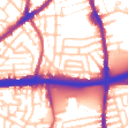 Daytime road noise heatmap for E13 8LY
