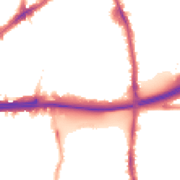 Night-time road noise heatmap for E13 8ND