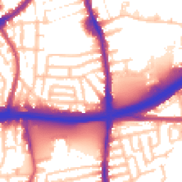 Daytime road noise heatmap for E13 8PG