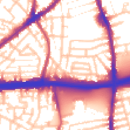 Daytime road noise heatmap for E13 8PN