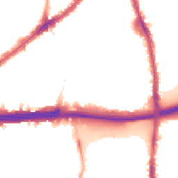 Night-time road noise heatmap for E13 8PN