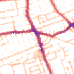 Daytime road noise heatmap for E13 9AP