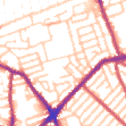 Daytime road noise heatmap for E13 9AW