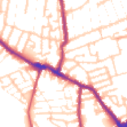 Daytime road noise heatmap for E13 9BD