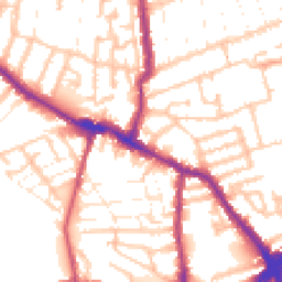 Daytime road noise heatmap for E13 9BE
