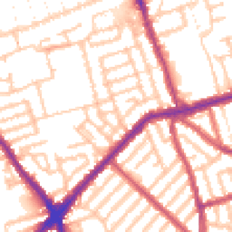 Daytime road noise heatmap for E13 9BH