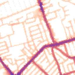 Daytime road noise heatmap for E13 9BL