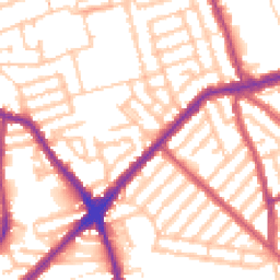 Daytime road noise heatmap for E13 9DJ