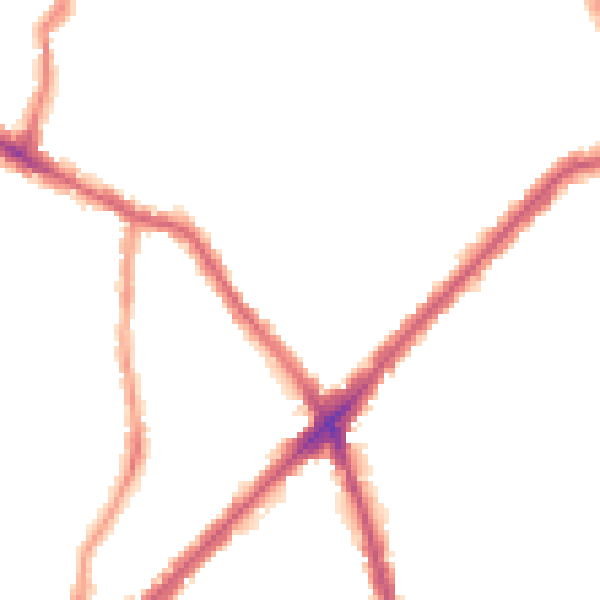 Night-time road noise heatmap for E13 9DT