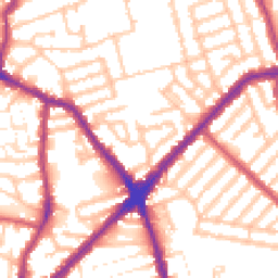Daytime road noise heatmap for E13 9DX