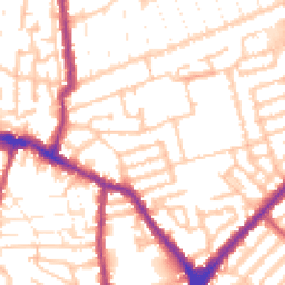 Daytime road noise heatmap for E13 9HW