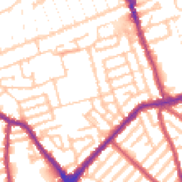 Daytime road noise heatmap for E13 9HY