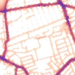 Daytime road noise heatmap for E13 9HZ