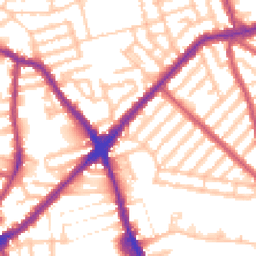 Daytime road noise heatmap for E13 9JX