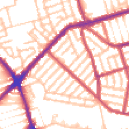 Daytime road noise heatmap for E13 9LN