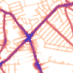 Daytime road noise heatmap for E13 9NA