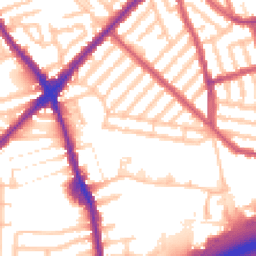 Daytime road noise heatmap for E13 9NL