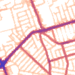 Daytime road noise heatmap for E13 9PN