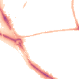 Night-time road noise heatmap for E16 1DE