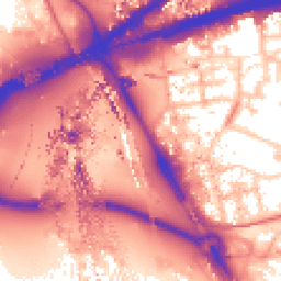Daytime road noise heatmap for E16 1DH