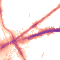 Night-time road noise heatmap for E16 1EN