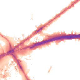 Night-time road noise heatmap for E16 1ES