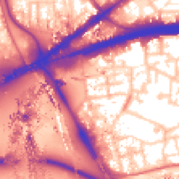 Daytime road noise heatmap for E16 1JQ